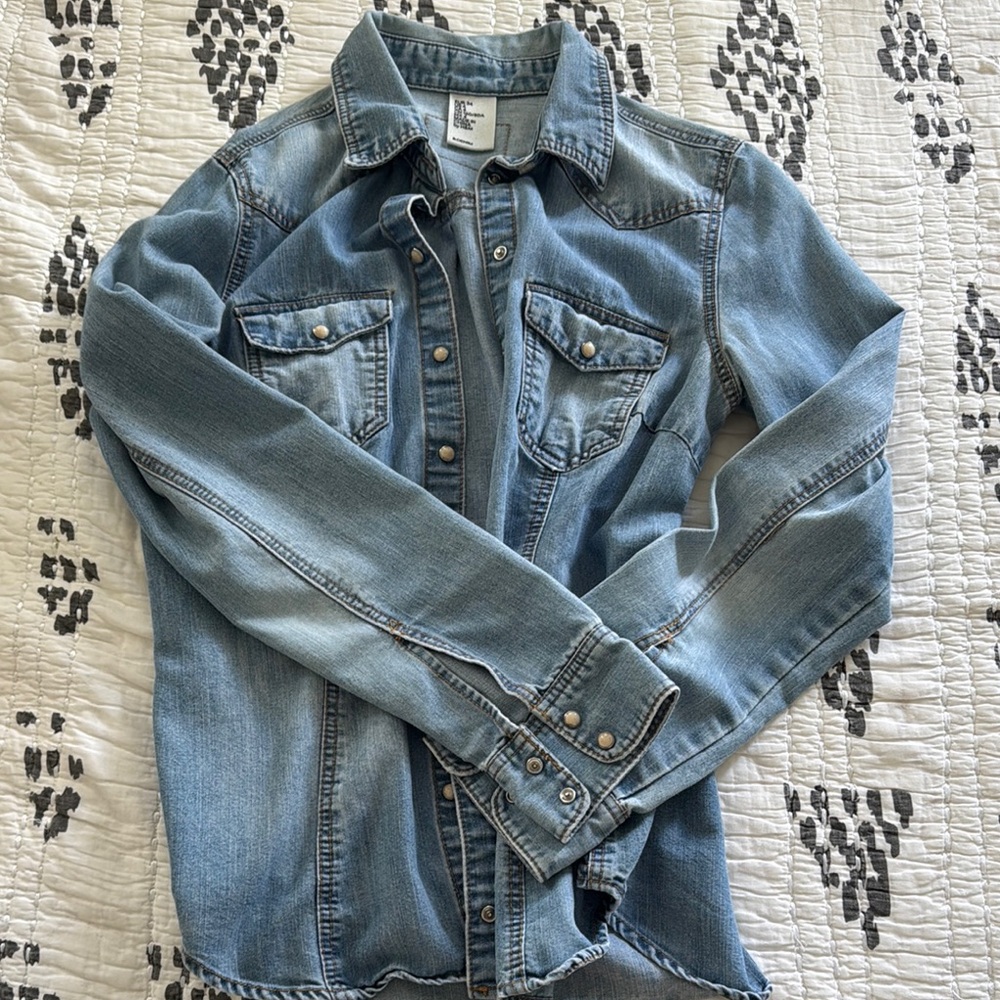 H&M Light Blue Denim Shirt